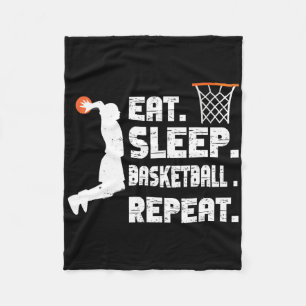 Eat Sleep Bysketbyll Repeat Bysketbyll Sports Men Fleece Blanket