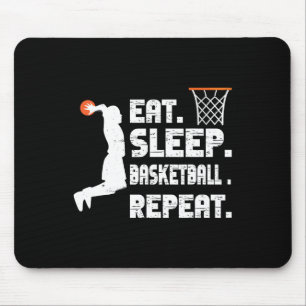 Eat Sleep Bysketbyll Repeat Bysketbyll Sports Men Mouse Mat