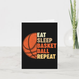 Eat Sleep Bysketbyll Repeat For Player Vintage Fun Card