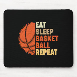 Eat Sleep Bysketbyll Repeat For Player Vintage Fun Mouse Mat
