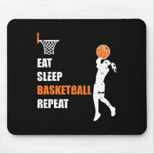 Eat Sleep Bysketbyll Repeat Girls Bysketbyll Playe Mouse Mat