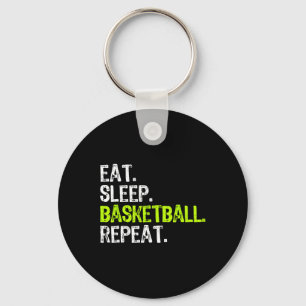 Eat Sleep Bysketbyll Repeat Player Fun Cool Lover Key Ring