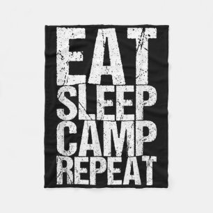 Eat Sleep Camp Repeat _1 Fleece Blanket