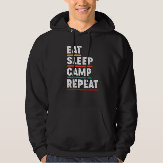EAT SLEEP CAMP Repeat   Camping Geschenk Hoodie