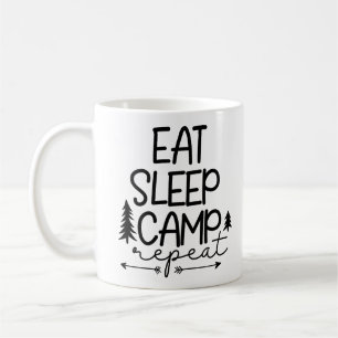Eat Sleep Camp Repeat Funny Coffee Mug