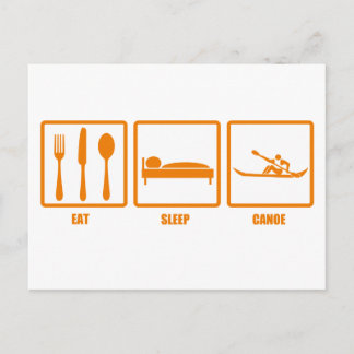 Eat Sleep Canoe Postcard