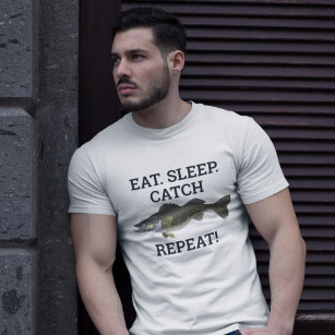 Eat Sleep Catch Walleye Funny Fishing Angler T-Shirt