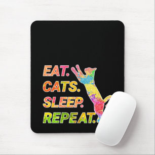 Eat, Sleep, Cats, Repeat Clipboard Mouse Mat