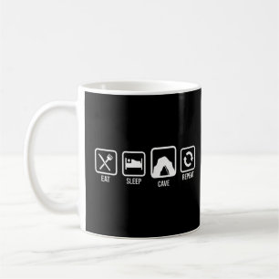Eat Sleep Cave Repeat Caver Speleology Spelunking Coffee Mug