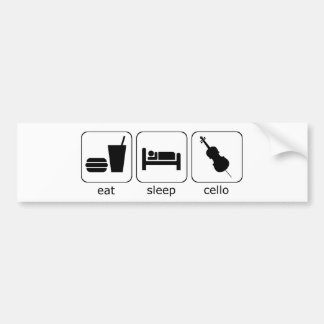 eat sleep cello bumper sticker