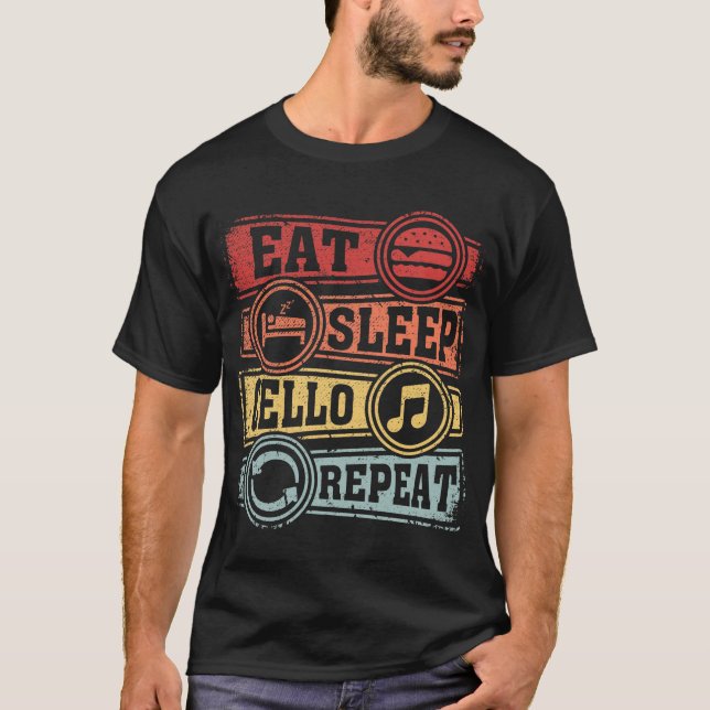 Eat Sleep Cello Repeat T-Shirt (Front)