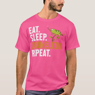 Eat Sleep Chameleon Repeat Veiled Panther Lover Ch T-Shirt