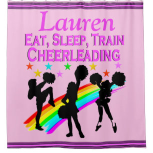 Eat Sleep Cheer Personalised Shower Curtain