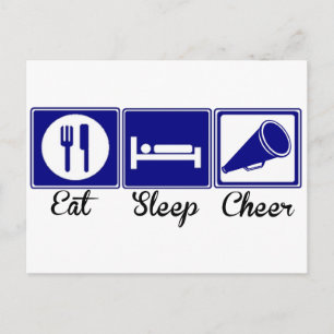 Eat, Sleep, Cheer Postcard