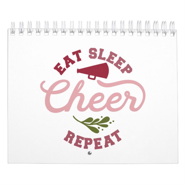 Eat Sleep Cheer Repeat Cheerleader Ideas Calendar (Cover)