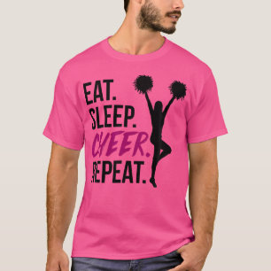 Eat Sleep Cheer Repeat Cheerleading Cheerleader Ch T-Shirt