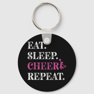 Eat Sleep Cheer Repeat Cheerleading Cheerleader Key Ring