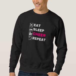 Eat Sleep Cheer Repeat Cheerleading Cheerleader Sweatshirt