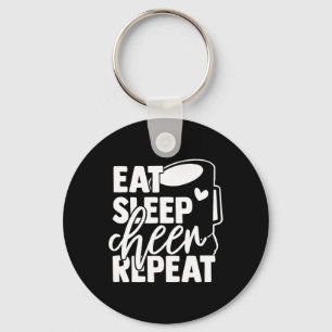 Eat Sleep Cheer Repeat Cheerleading Girl, Boy, Kid Key Ring
