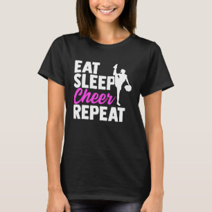 Eat Sleep Cheer Repeat Cheerleading Sports Life Ro T-Shirt