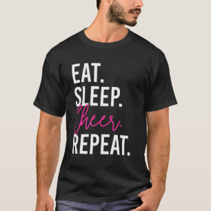 Eat Sleep Cheer Repeat Cheerleading T-Shirt