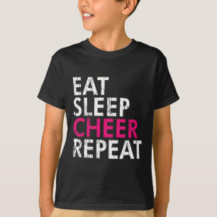 Eat Sleep Cheer Repeat Funny Cheerleader Cheering T-Shirt