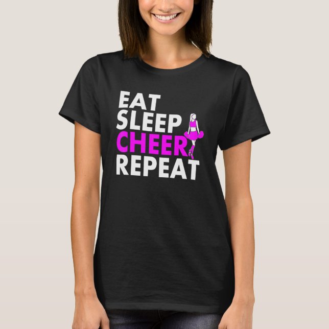 Eat Sleep Cheerleader Repeat T-Shirt (Front)