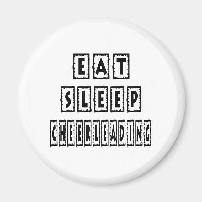 Eat Sleep Cheerleading Magnet (Front)