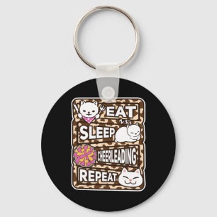 Eat Sleep Cheerleading Repeat Kids Cheerleading Lo Key Ring
