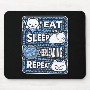 Eat Sleep Cheerleading Repeat Kids Cheerleading Lo Mouse Mat
