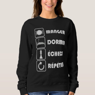 Eat Sleep Chess Repeat Chess Player Men Women Sweatshirt