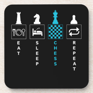 Eat Sleep Chess Repeat Coaster
