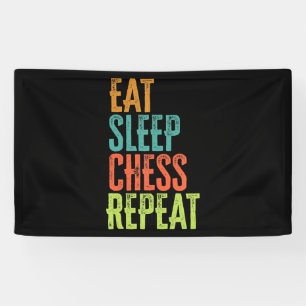 eat sleep chess repeat grand master coach legend banner