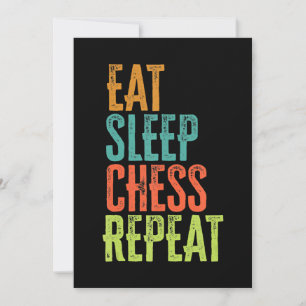 eat sleep chess repeat grand master coach legend holiday card