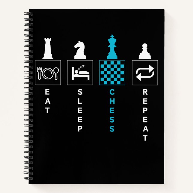 Eat Sleep Chess Repeat Notebook (Front)
