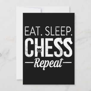 Eat Sleep Chess Repeat Player Board Kids Boy Game Invitation