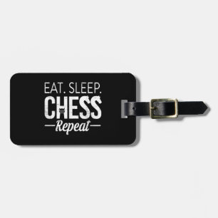 Eat Sleep Chess Repeat Player Board Kids Boy Game Luggage Tag