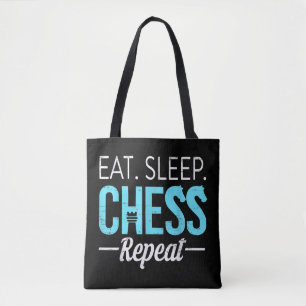 Eat Sleep Chess Repeat Player Board Kids Boy Game Tote Bag
