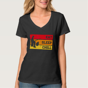 Eat Sleep Chill Repeat Ice Fishing Fisher Fishing T-Shirt