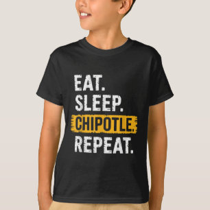Eat Sleep Chipotle Repeat Vintage Funny Chipotle L T-Shirt