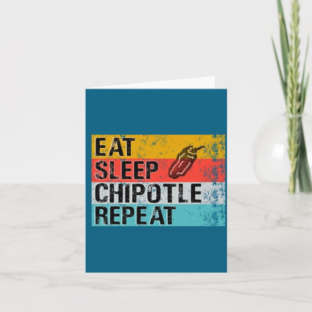 Eat Sleep Chitle Repeat Funny Chitle Vintage  Card (Front)