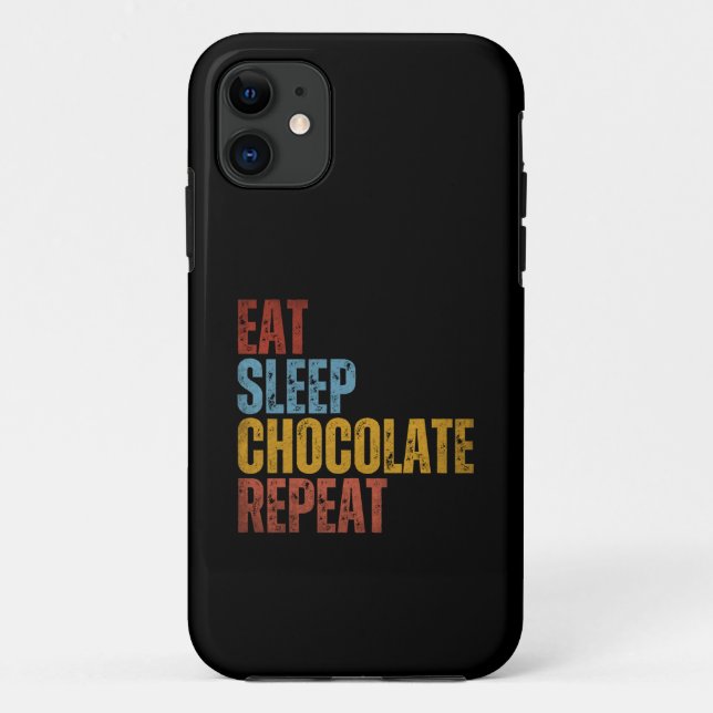 EAT SLEEP CHOCOLATE REPEAT Case-Mate iPhone CASE (Back)