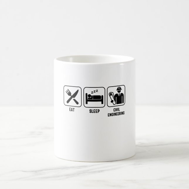 Eat. Sleep. Civil Engineering Coffee Mug (Center)