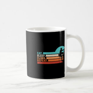 Eat Sleep Climb Repeat Funny Climbing Climber Men Coffee Mug
