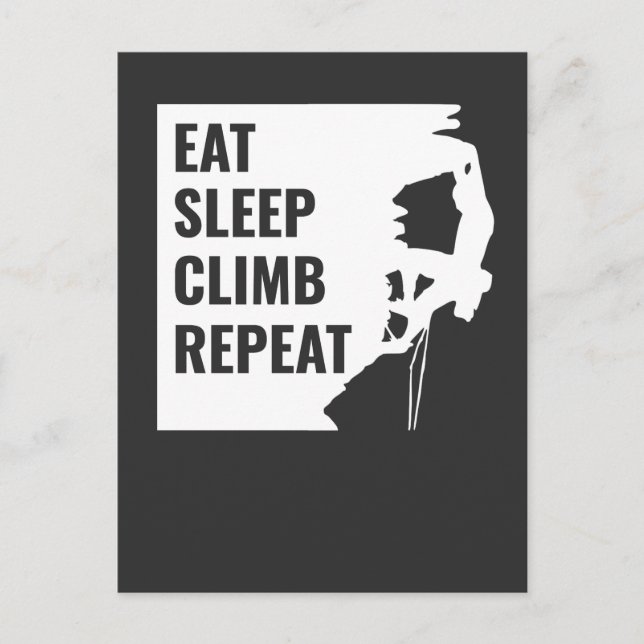 Eat Sleep Climb Repeat Postcard (Front)