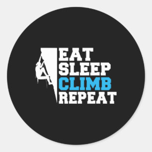 Eat Sleep Climb Repeat Tree Rock Climber Classic Round Sticker