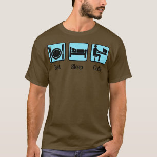 Eat Sleep Code Computer Humour T-Shirt