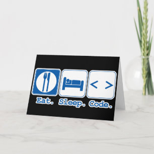 eat sleep code (html) card