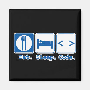 eat sleep code (html) magnet