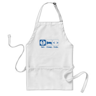 eat sleep code (html) standard apron